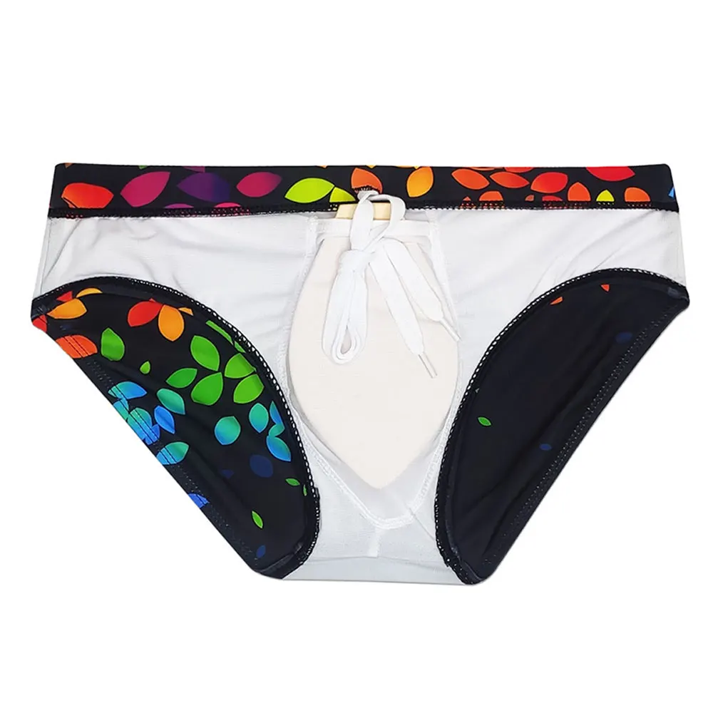 Sexy Briefs Swimming Trunks Tight Stretch bathing suit men Pride Day Surf Summer Beach Sports Pants Padded Push-up Men Swimwear
