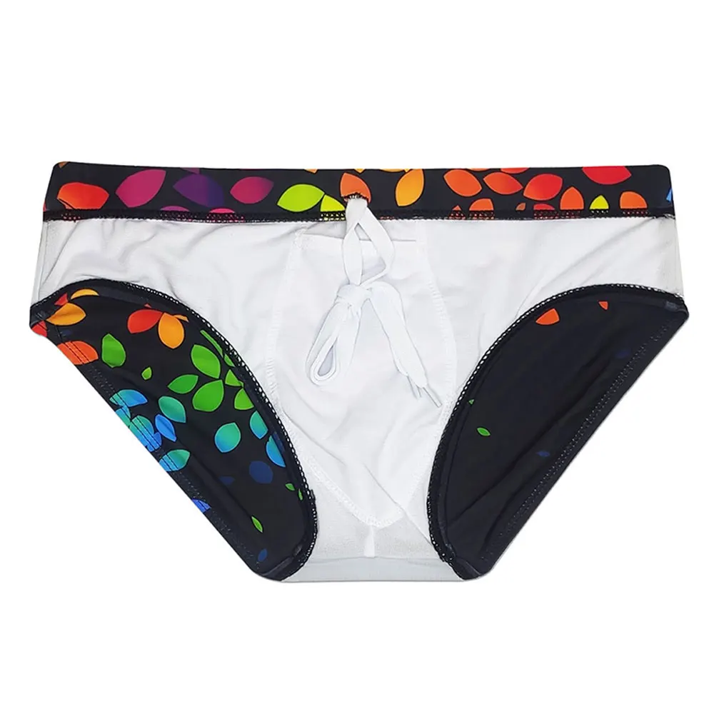 Sexy Briefs Swimming Trunks Tight Stretch bathing suit men Pride Day Surf Summer Beach Sports Pants Padded Push-up Men Swimwear