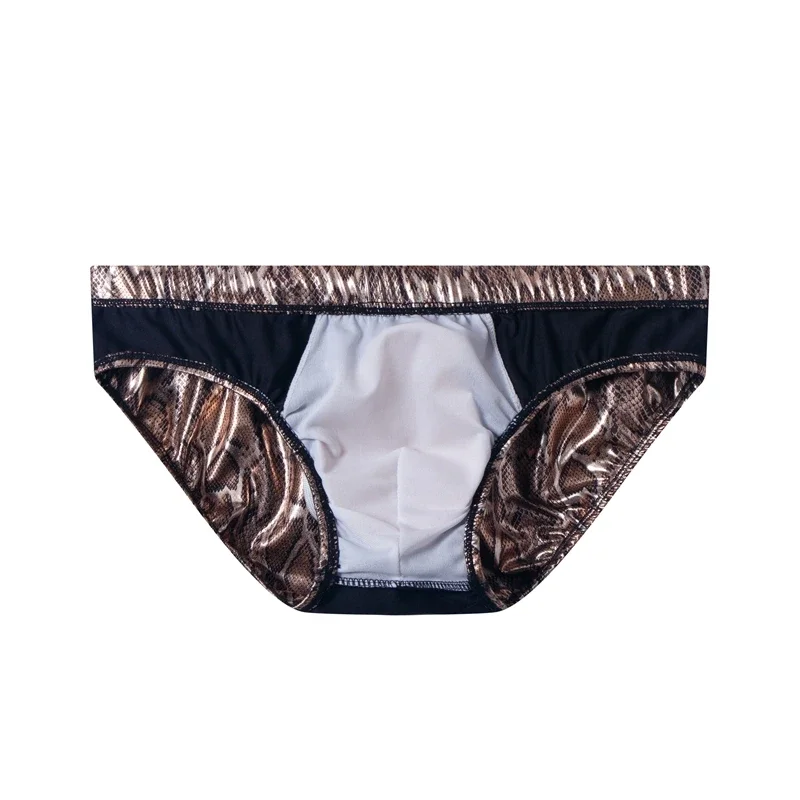 Push Up Padded Swimwear Men Swimsuit Shorts Mens Bikini Briefs Summer Trunk Swim Suit Sunga Slip Beach Shorts Snakeskin Print