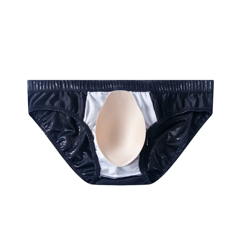 Push Up Padded Swimwear Men Swimsuit Shorts Mens Bikini Briefs Summer Trunk Swim Suit Sunga Slip Beach Shorts Snakeskin Print