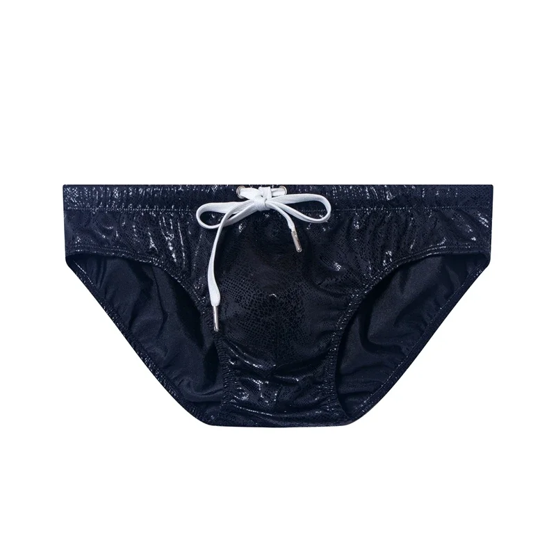 Push Up Padded Swimwear Men Swimsuit Shorts Mens Bikini Briefs Summer Trunk Swim Suit Sunga Slip Beach Shorts Snakeskin Print