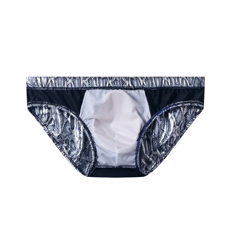 Push Up Padded Swimwear Men Swimsuit Shorts Mens Bikini Briefs Summer Trunk Swim Suit Sunga Slip Beach Shorts Snakeskin Print
