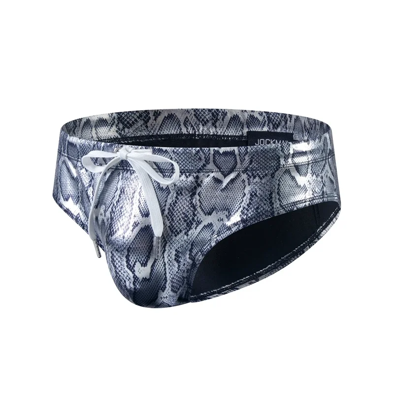 Push Up Padded Swimwear Men Swimsuit Shorts Mens Bikini Briefs Summer Trunk Swim Suit Sunga Slip Beach Shorts Snakeskin Print