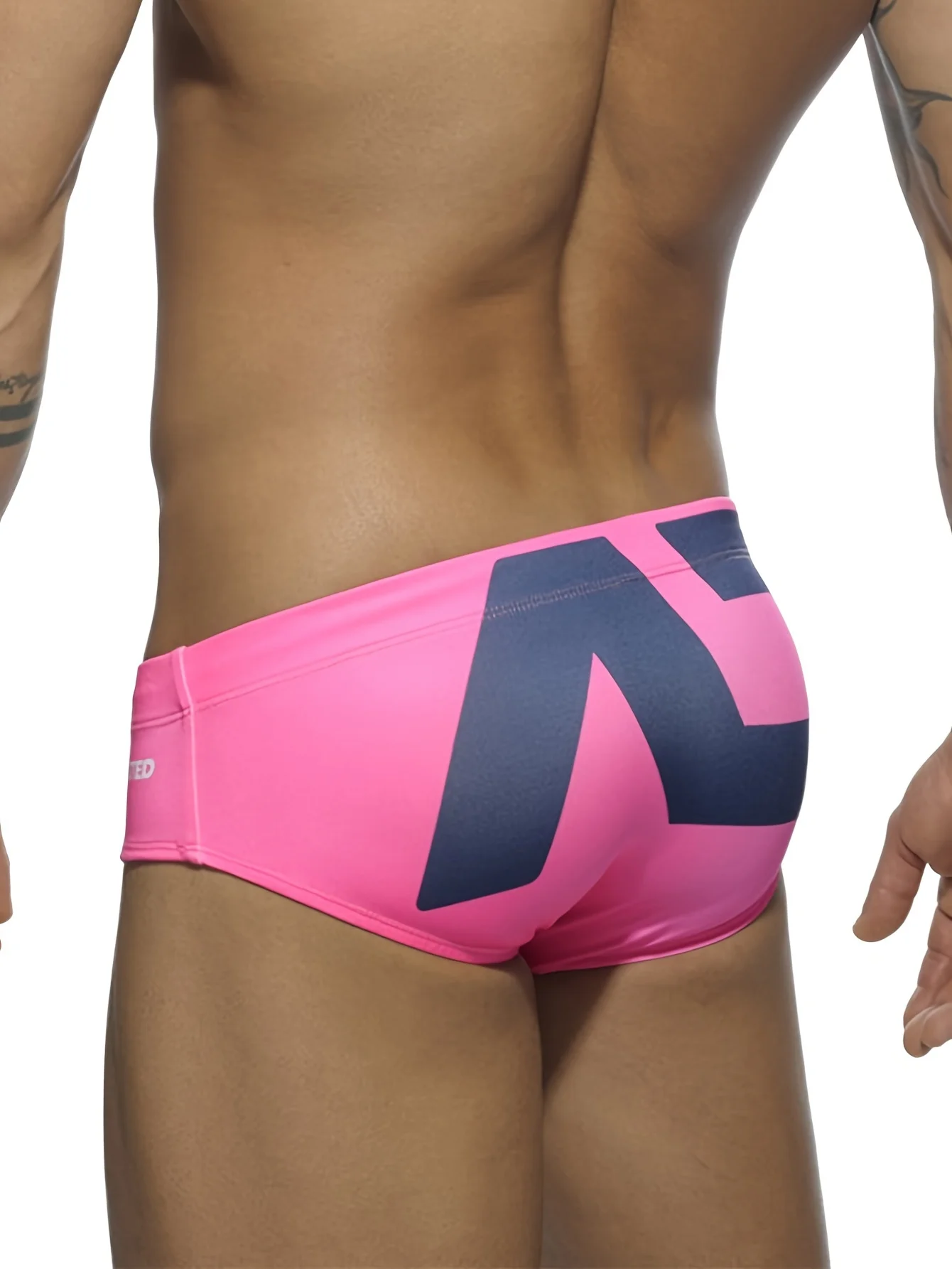 Men's Patterned Drawstring Triangle Underwear, Men's Swimwear, Summer Beach Swimming Shorts