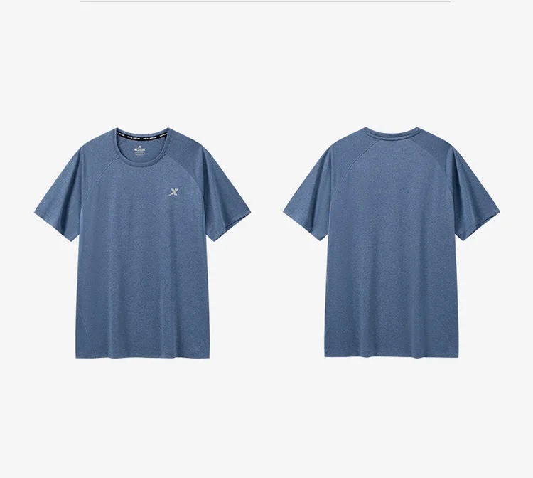 Xtep Short Sleeve Knitted Shirt For Men Summer Sweat-Absorbing Men's T-shirt Training Comfortable Outdoor Tops 876229010108