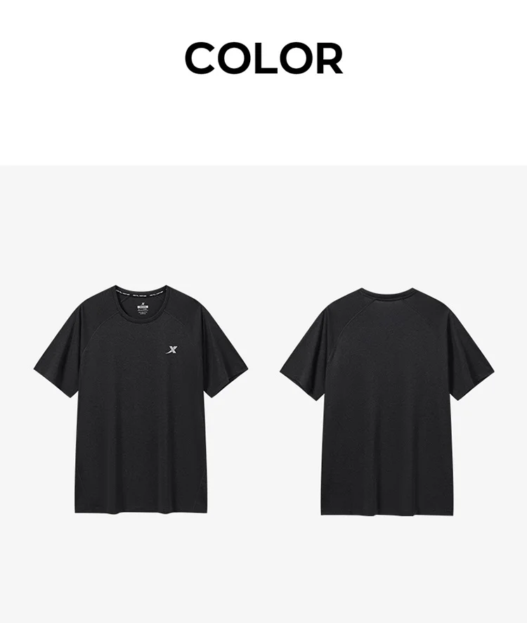 Xtep Short Sleeve Knitted Shirt For Men Summer Sweat-Absorbing Men's T-shirt Training Comfortable Outdoor Tops 876229010108