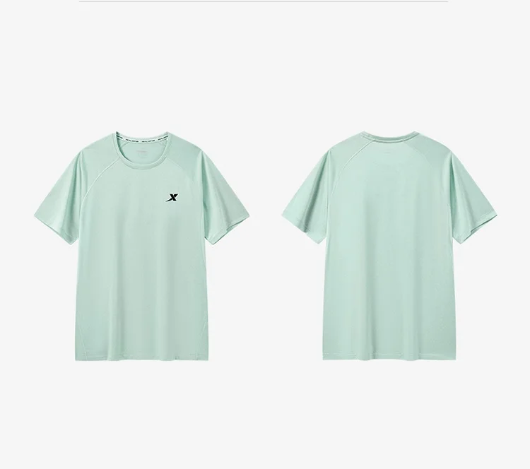 Xtep Short Sleeve Knitted Shirt For Men Summer Sweat-Absorbing Men's T-shirt Training Comfortable Outdoor Tops 876229010108