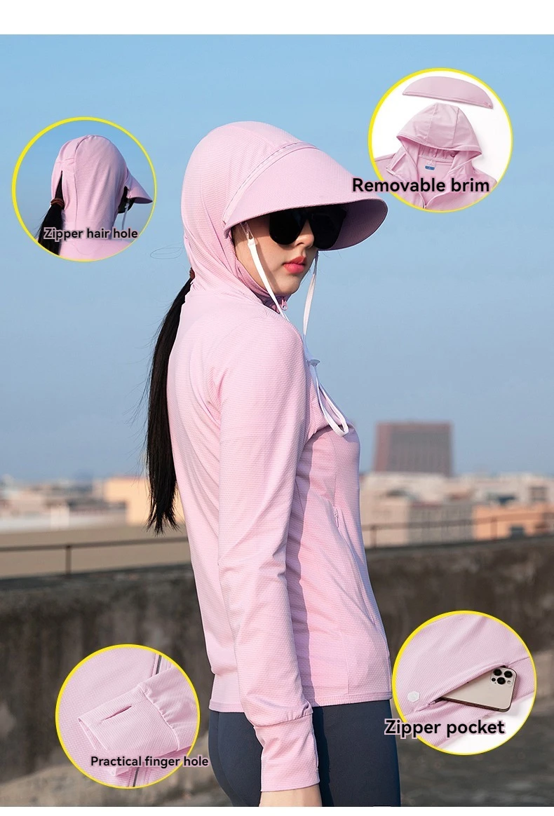 Summer Thin Couple Sports Leisure Sunscreen Clothing Comfortable High Quality Ice Silk Breathable Outdoor UV Protection Coat