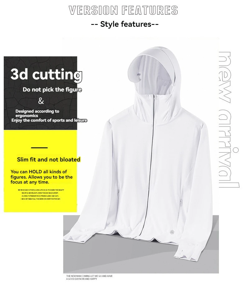  Summer Thin Couple Sports Leisure Sunscreen Clothing Comfortable High Quality Ice Silk Breathable Outdoor UV Protection Coat