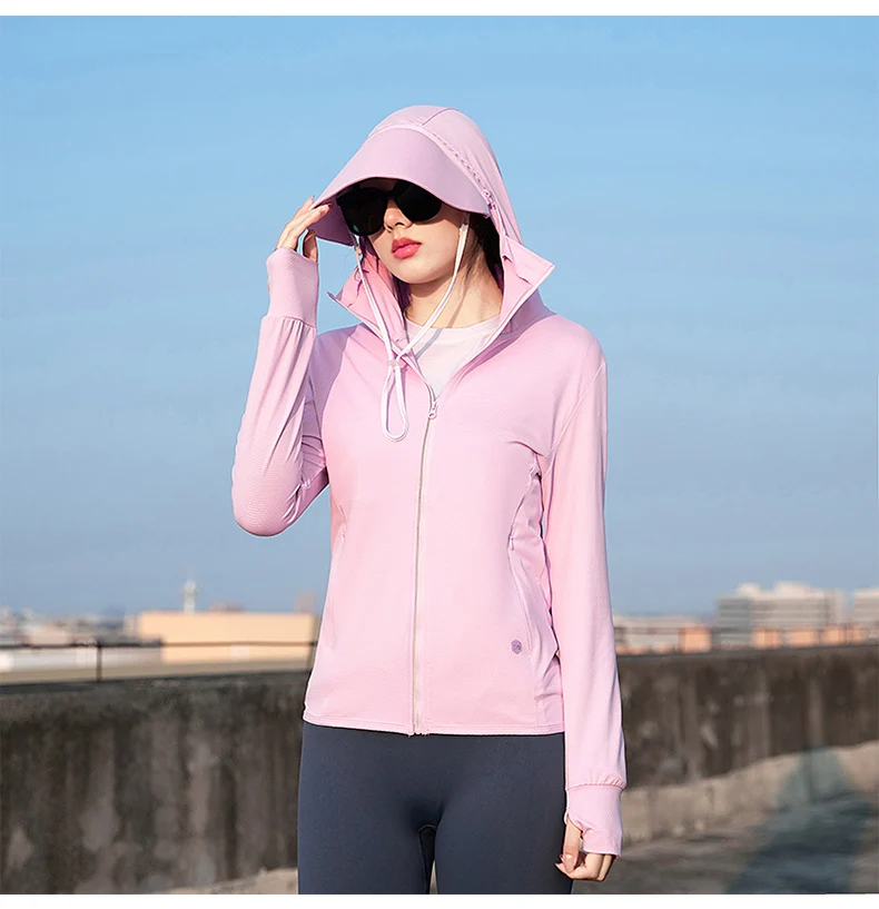  Summer Thin Couple Sports Leisure Sunscreen Clothing Comfortable High Quality Ice Silk Breathable Outdoor UV Protection Coat