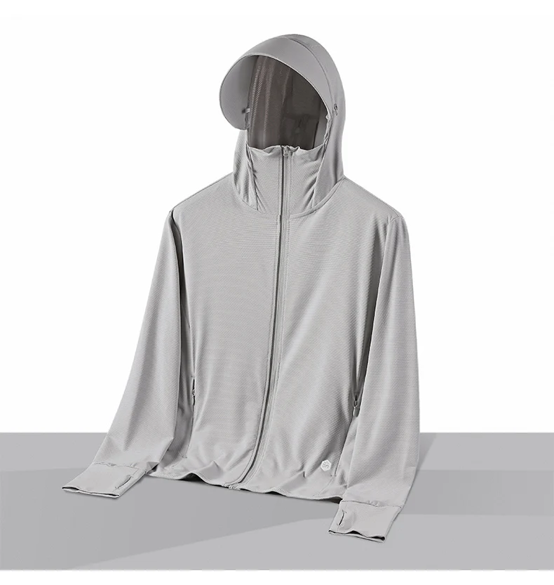  Summer Thin Couple Sports Leisure Sunscreen Clothing Comfortable High Quality Ice Silk Breathable Outdoor UV Protection Coat
