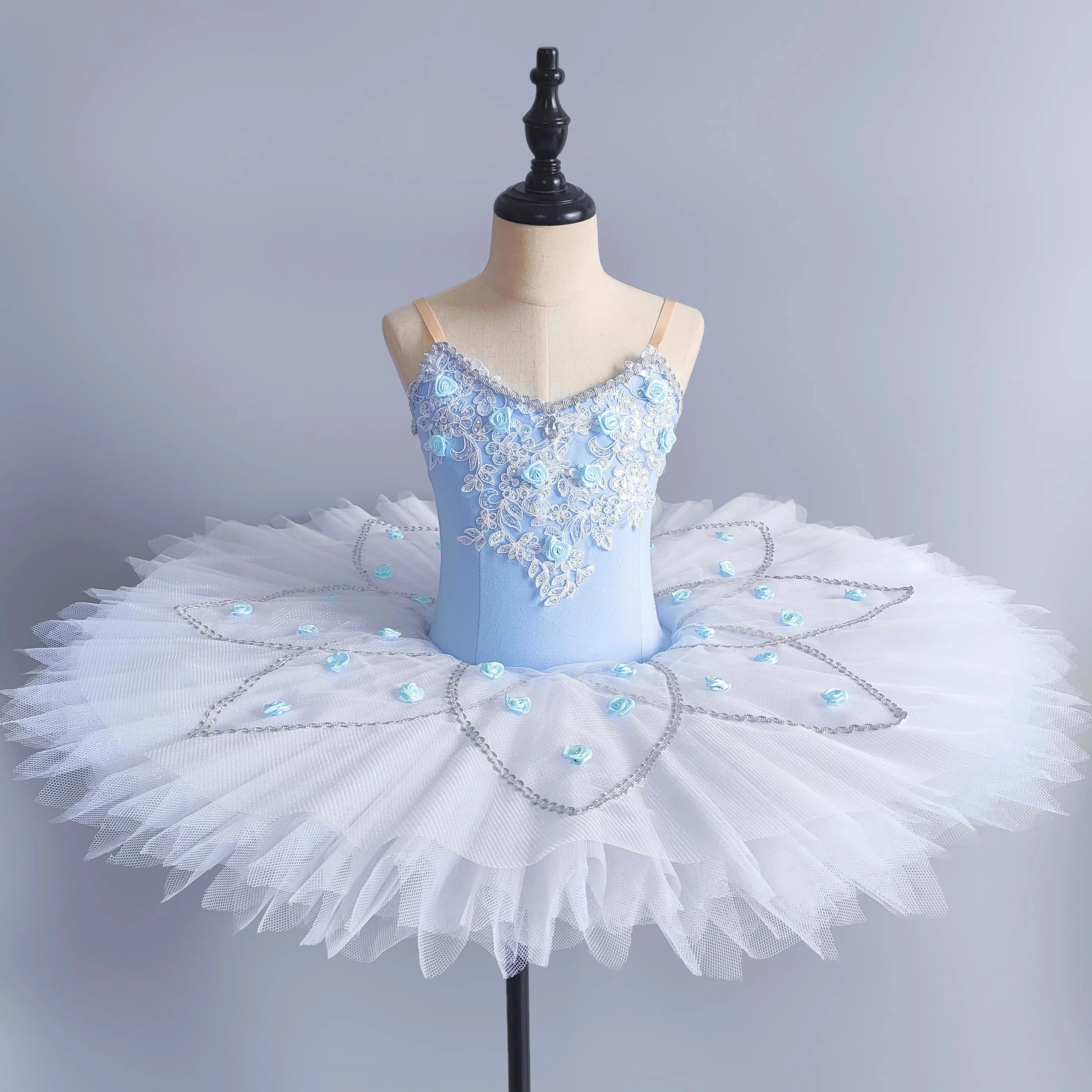 Professional Ballet Tutu Girls Blue Pink Platter Pancake Tutu Ballerina Party Dress Adult Women Child Kids Ballet Dance Costume