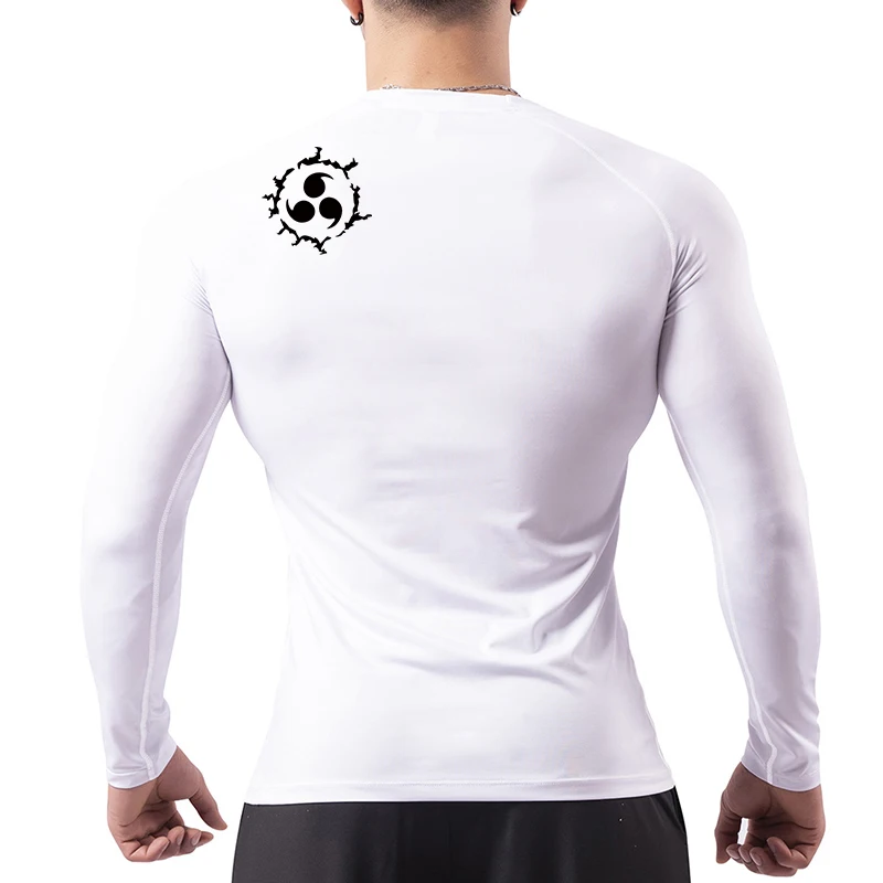 Graphic Compression Shirts for Men Athletic Quick Dry Rash Guard Stretchy Baselayers Undershirts Gym Workout Running Tshirt Tops