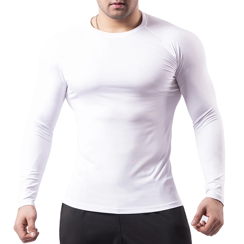 Graphic Compression Shirts for Men Athletic Quick Dry Rash Guard Stretchy Baselayers Undershirts Gym Workout Running Tshirt Tops