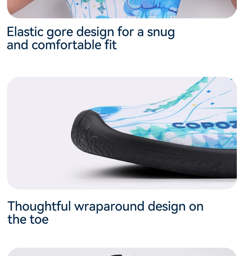 COPOZZ Women Beach Barefoot Aqua Socks Sneakers Water Wading Shoes Gym Sports Surfing Swimming Bathing Slippers Adults Female