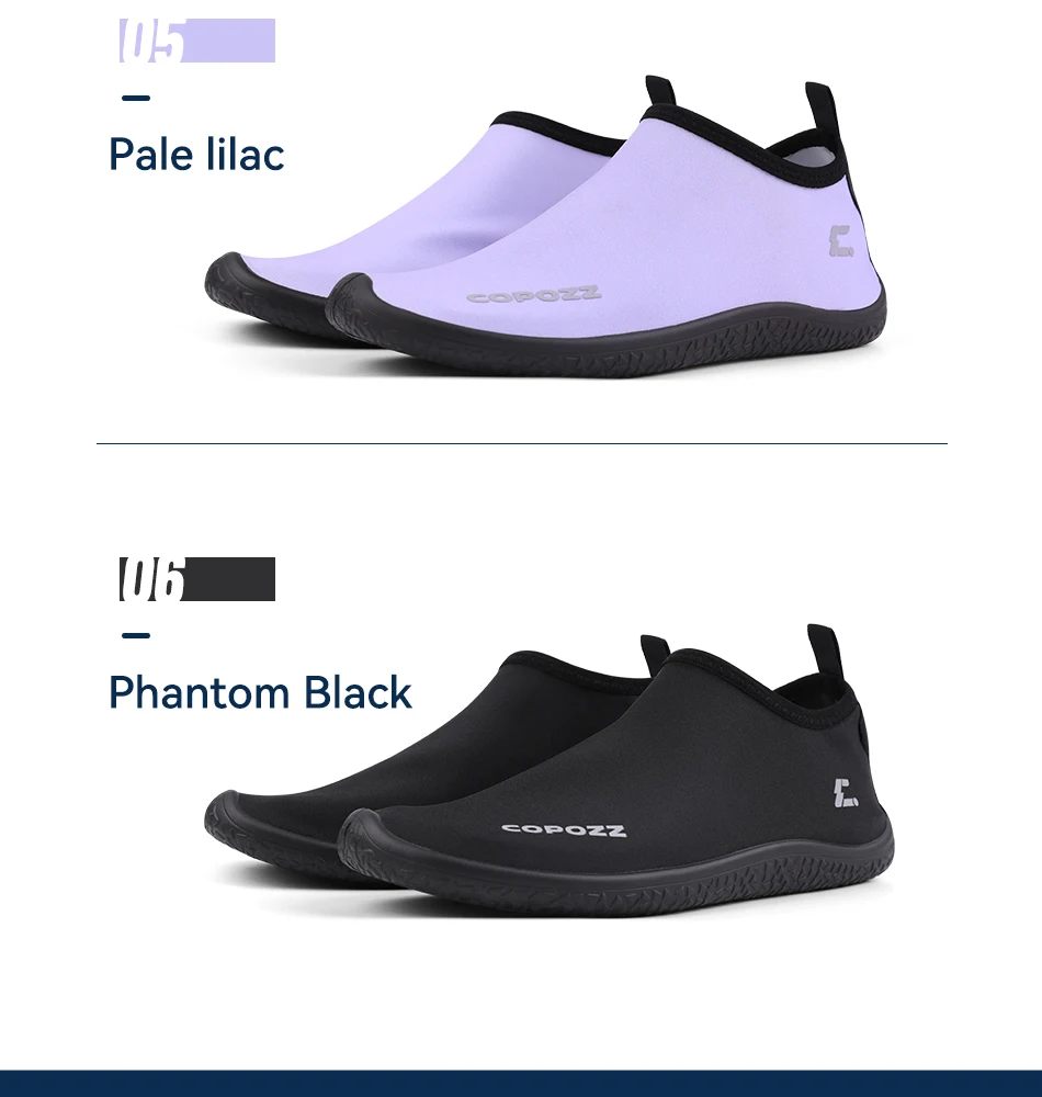 COPOZZ Women Beach Barefoot Aqua Socks Sneakers Water Wading Shoes Gym Sports Surfing Swimming Bathing Slippers Adults Female
