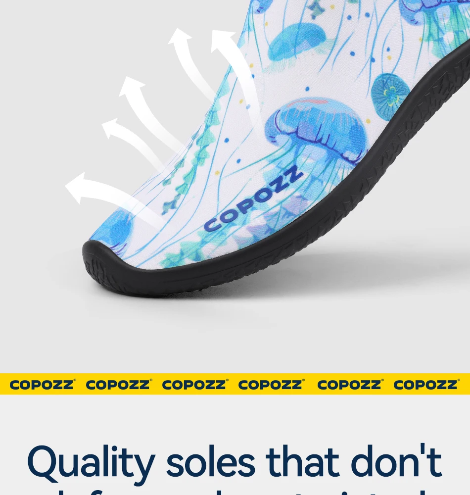 COPOZZ Women Beach Barefoot Aqua Socks Sneakers Water Wading Shoes Gym Sports Surfing Swimming Bathing Slippers Adults Female