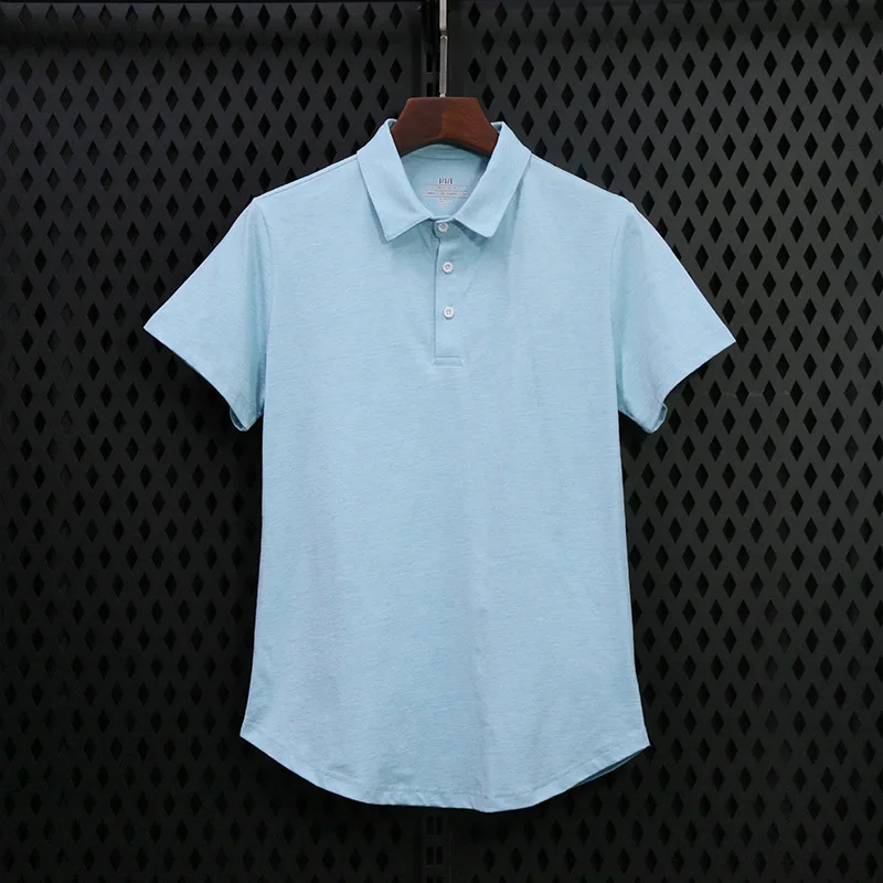 Mens Training Fitness Polo Shirts 2026 Quick Dry Basketball Short Sleeve Male Running Jogging T Stand collar Workout Gym Tees