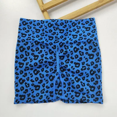 High Waist Peach Hip Quick-Drying Tight-Fitting Wearing European and American Leopard yoga Pants Summer New Shorts