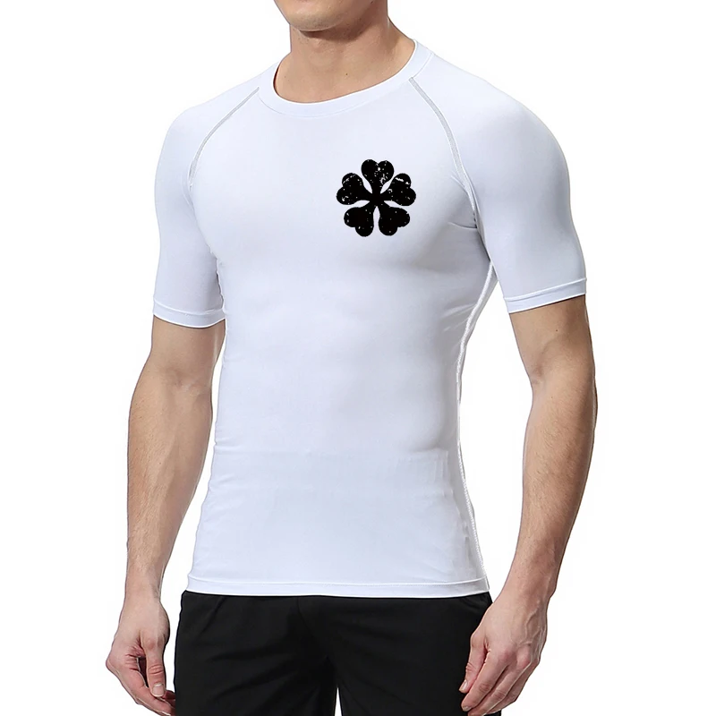 Bull Print Compression Shirts for Men Athletic Quick Dry Tshirt Tees Tops Summer Short Sleeve Rash Guard Gym Workout Undershirts