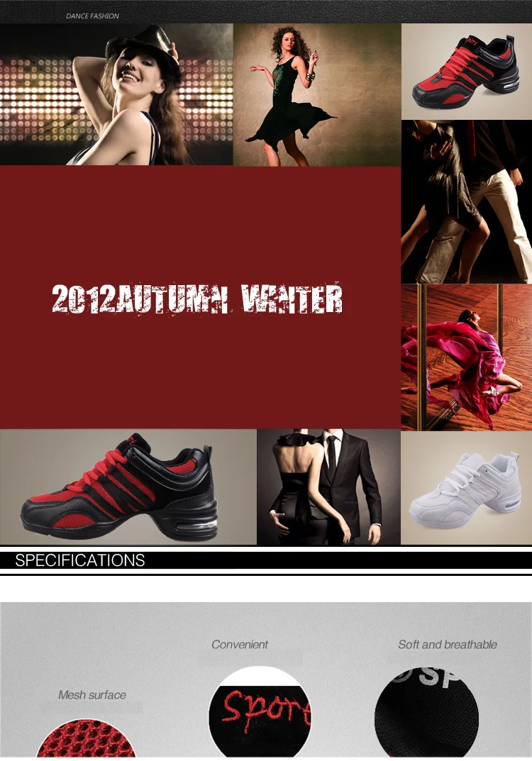 Women's Dance Shoes Breathable Mesh Fabric Black Soft Soled Jazz Shoes Salsa Square Dance Modern Dance Shoes