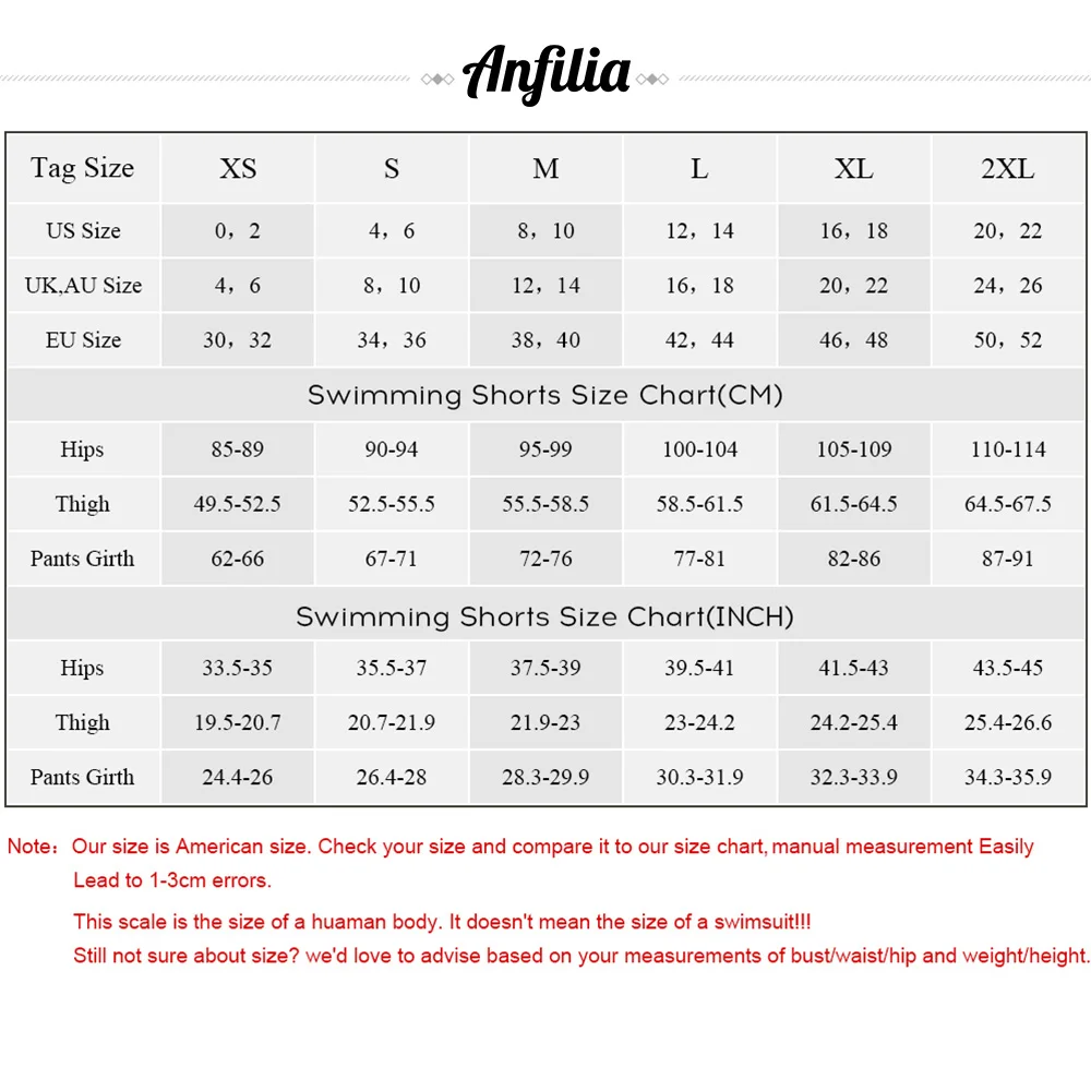 Anfilia Women's Swim Skirts Built in Briefs High Waisted Bikini Shorts Drawstring Ruched Tummy Control Swimsuit Bottoms