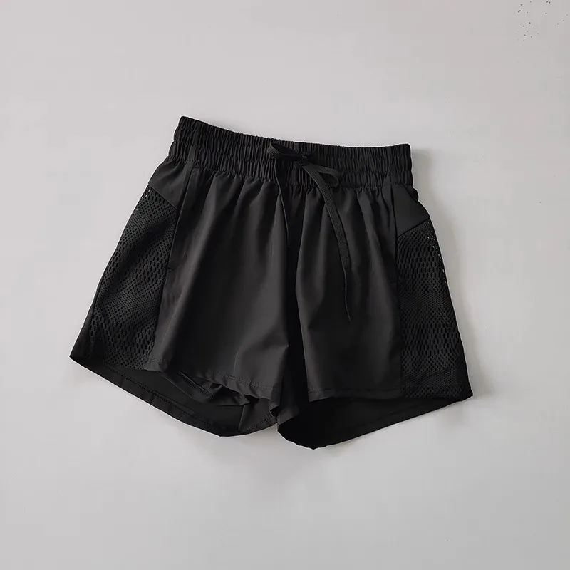 Summer Yoga Shorts Casual Running Shorts Women Jogging Fitness Gym 2 in 1 Workout Shorts Quick Drying Breathable Sports Shorts