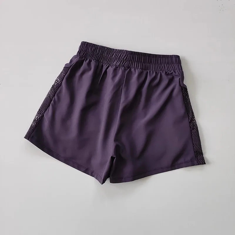 Summer Yoga Shorts Casual Running Shorts Women Jogging Fitness Gym 2 in 1 Workout Shorts Quick Drying Breathable Sports Shorts