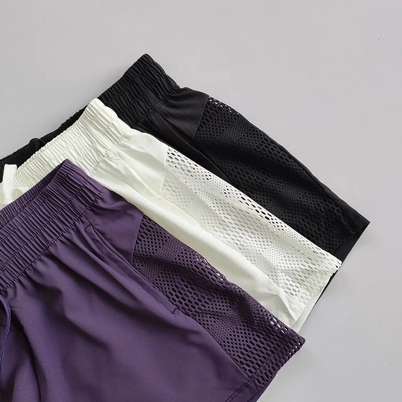 Summer Yoga Shorts Casual Running Shorts Women Jogging Fitness Gym 2 in 1 Workout Shorts Quick Drying Breathable Sports Shorts