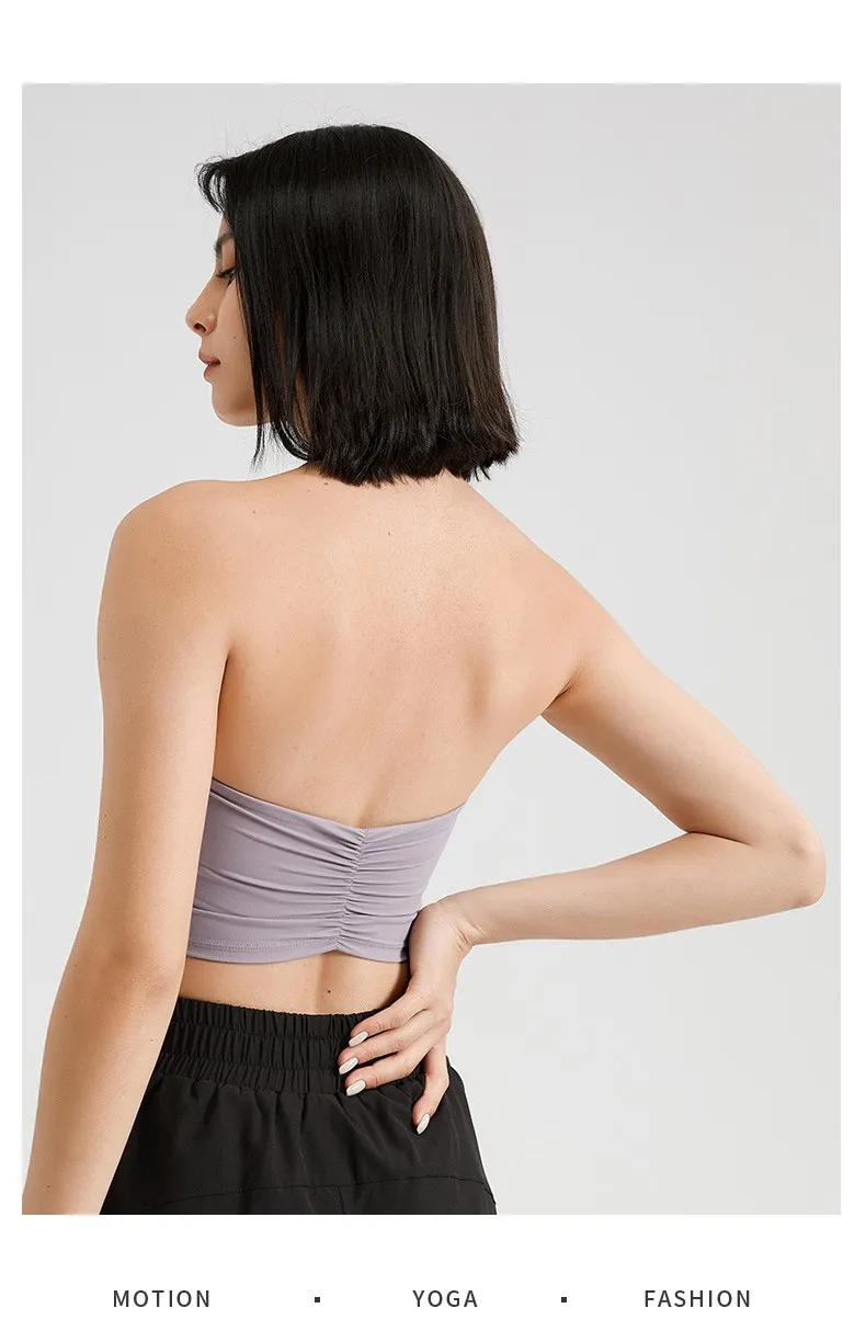 Sexy Halter Padded Yoga Camisole for Women, Backless Gym Crop Top, Fitness Bra, Breathable Workout Tops, Sports Bras