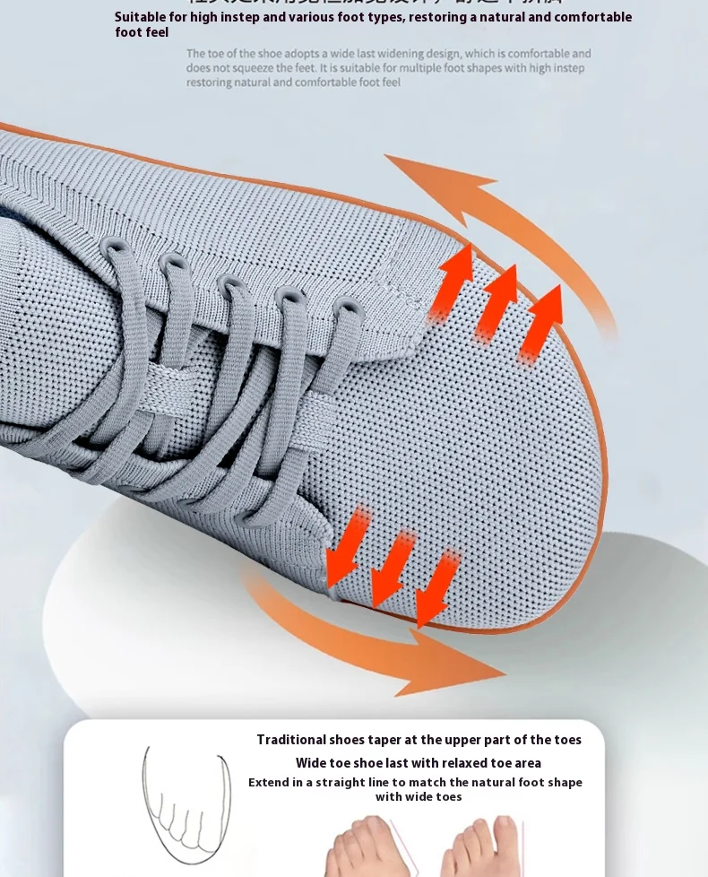 Wide Toe Barefoot Shoes Mens Womens Minimalist Walking Sneakers Shoes | Zero Drop Sole | Breathable Mesh