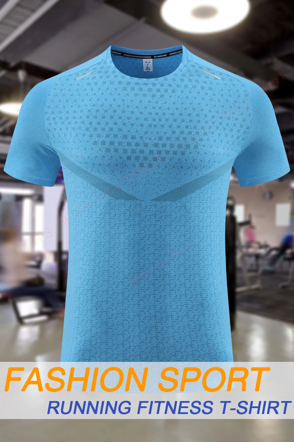 Print Gym Shirts Fashion Running Casual Outdoor Jogging Breathable Workout Short Sleeves Nylon Quick Dry Training New Tee