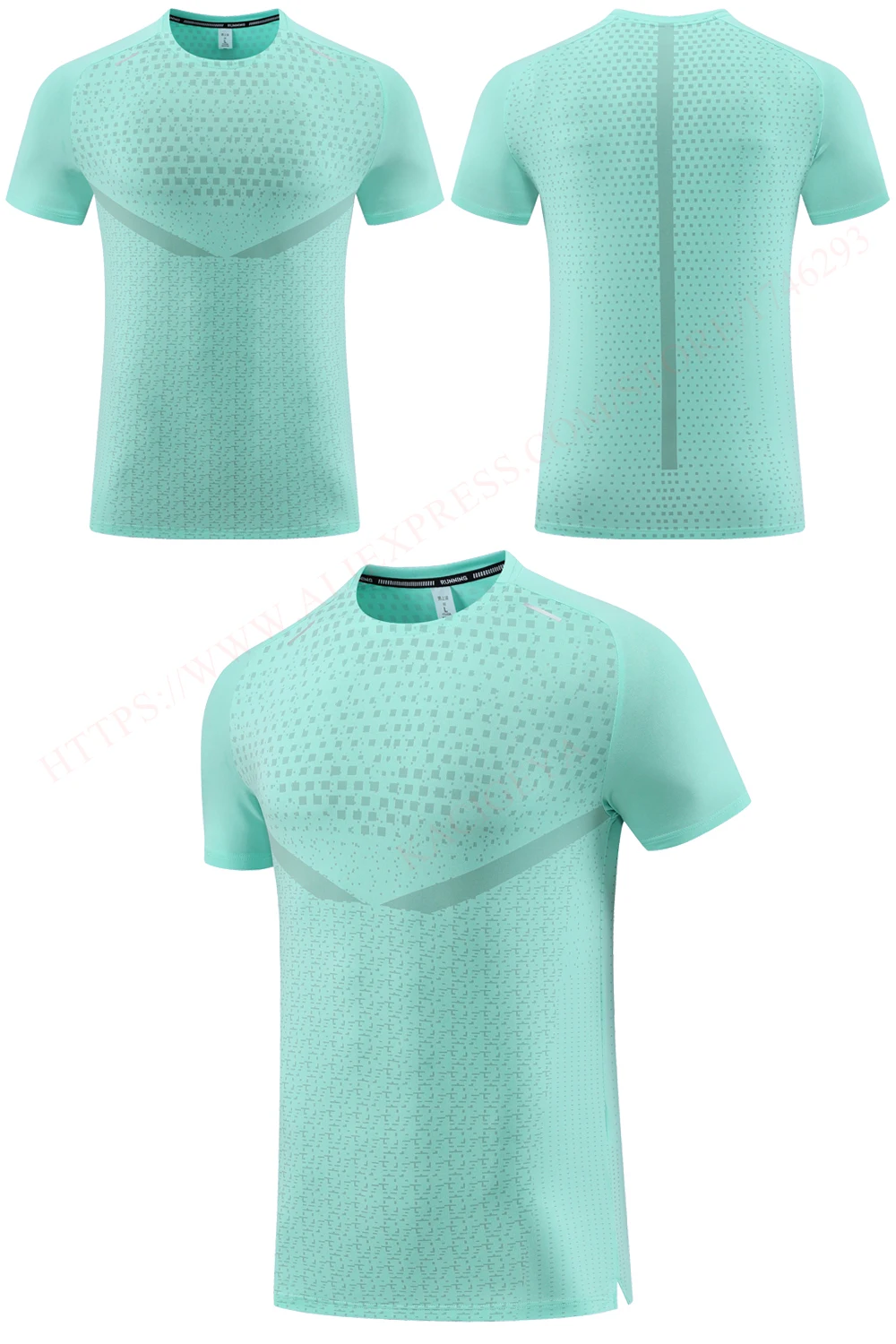 Print Gym Shirts Fashion Running Casual Outdoor Jogging Breathable Workout Short Sleeves Nylon Quick Dry Training New Tee
