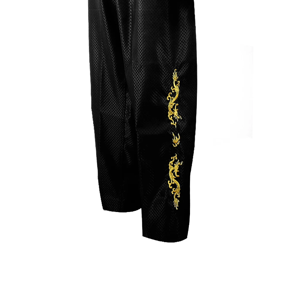 High Quality Black Red Taekwondo Uniform Training Taekwondo Suits Embroidery Uniforms Poomsae Dobok WTF Approved Size 160-190cm