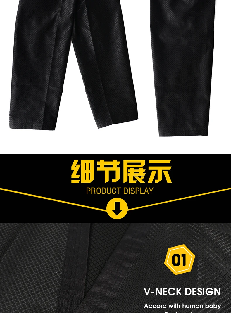High Quality Black Red Taekwondo Uniform Training Taekwondo Suits Embroidery Uniforms Poomsae Dobok WTF Approved Size 160-190cm