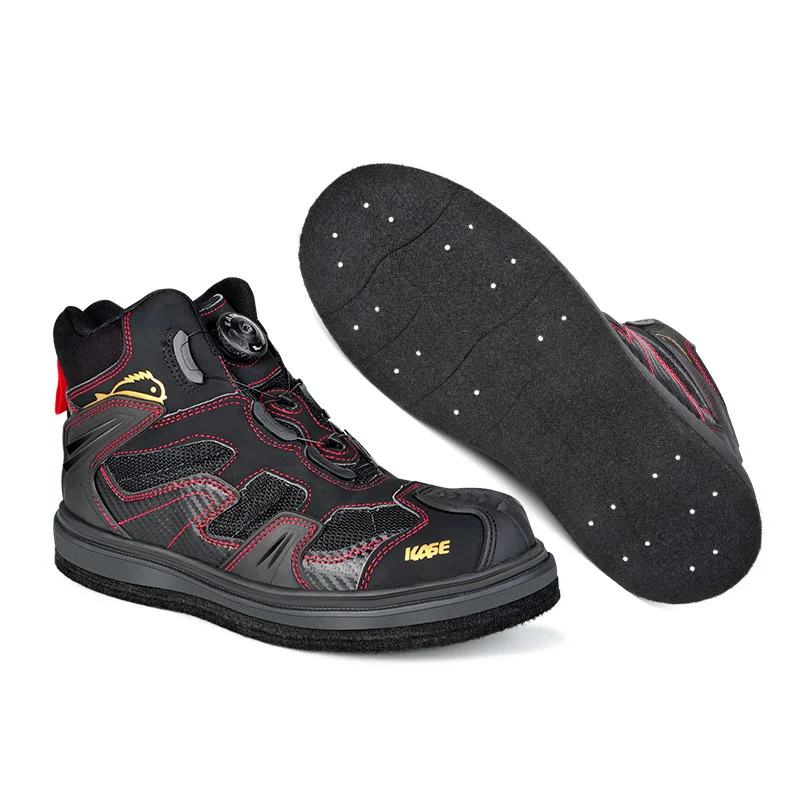 Rock Offshore Fishing Shoes Felt Sole Fishing Wading Boot Breathable Upstream Shoes Anti-slip River Wading Waders Boots