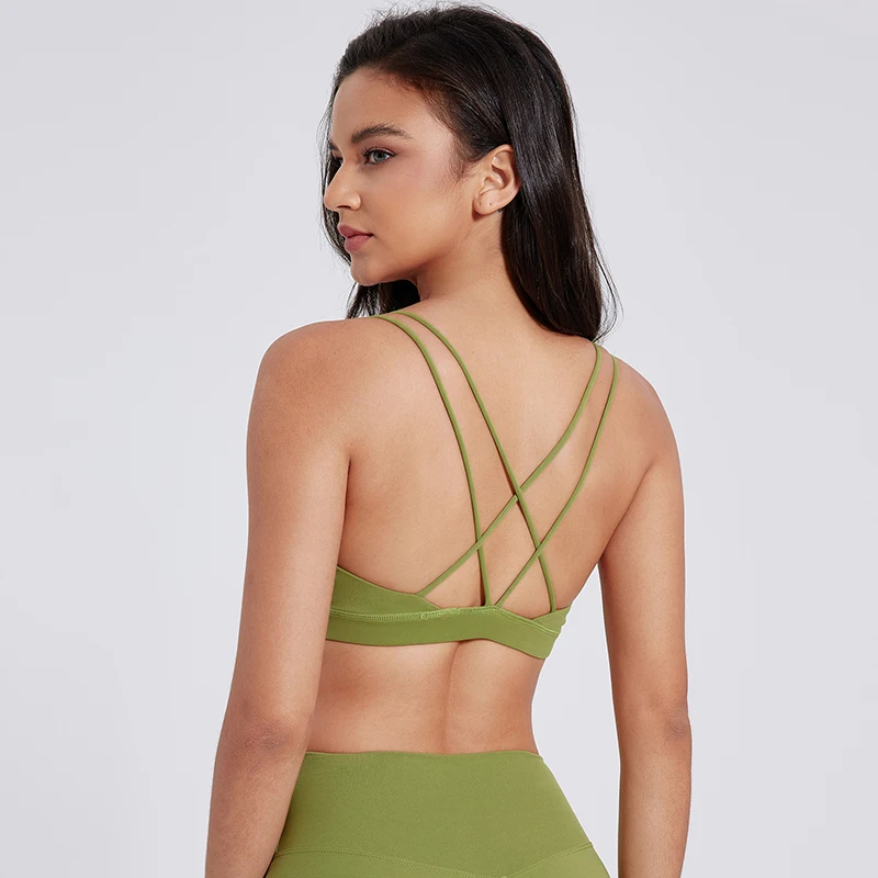 Women's Sports Bra Shockproof Bra Beautiful Back and Sports Anti Sagging Running External Wear Training Fitness Tank Yoga Bra