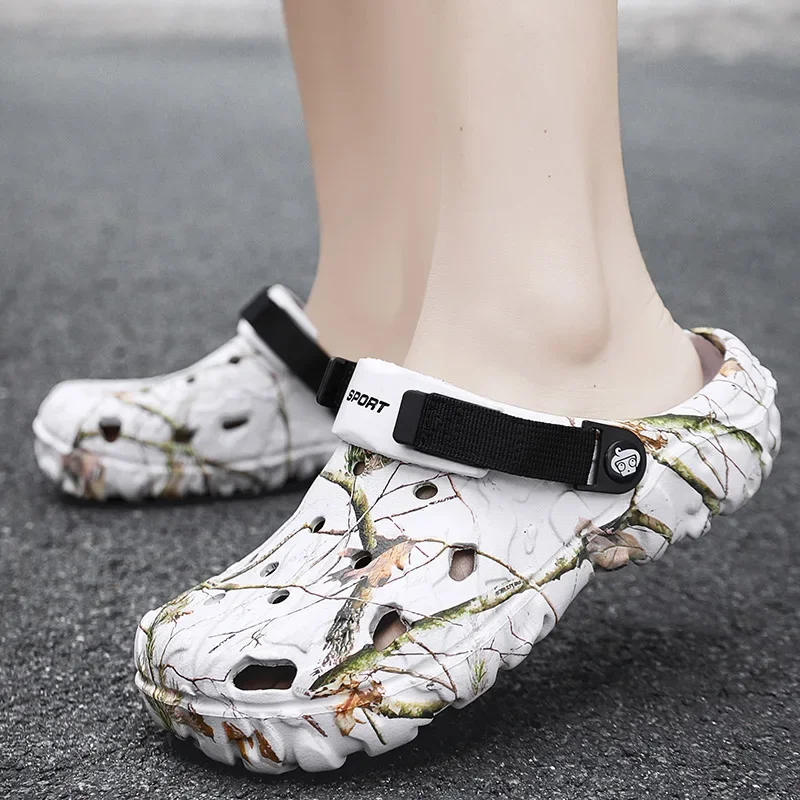 Camouflage Beach Outdoor Sandals Platform Men Slippers Summer Water Shoes Men Clogs Slides Men's Soft EVA Indoor Home Flip Flops
