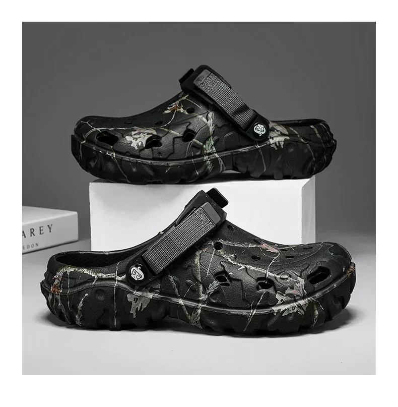 Camouflage Beach Outdoor Sandals Platform Men Slippers Summer Water Shoes Men Clogs Slides Men's Soft EVA Indoor Home Flip Flops