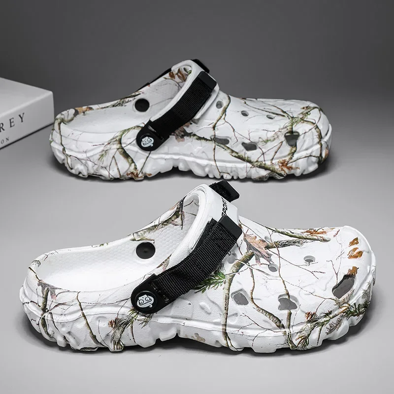 Camouflage Beach Outdoor Sandals Platform Men Slippers Summer Water Shoes Men Clogs Slides Men's Soft EVA Indoor Home Flip Flops