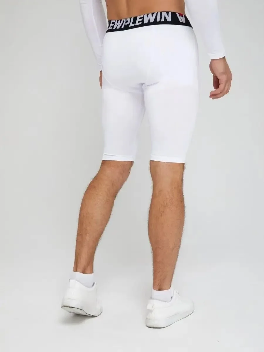 Men Running Tights GYM Marathon Short Pants Basketball Football Soccer Fitness Exercise Hiking Jogging Sport Fifth Leggings J29