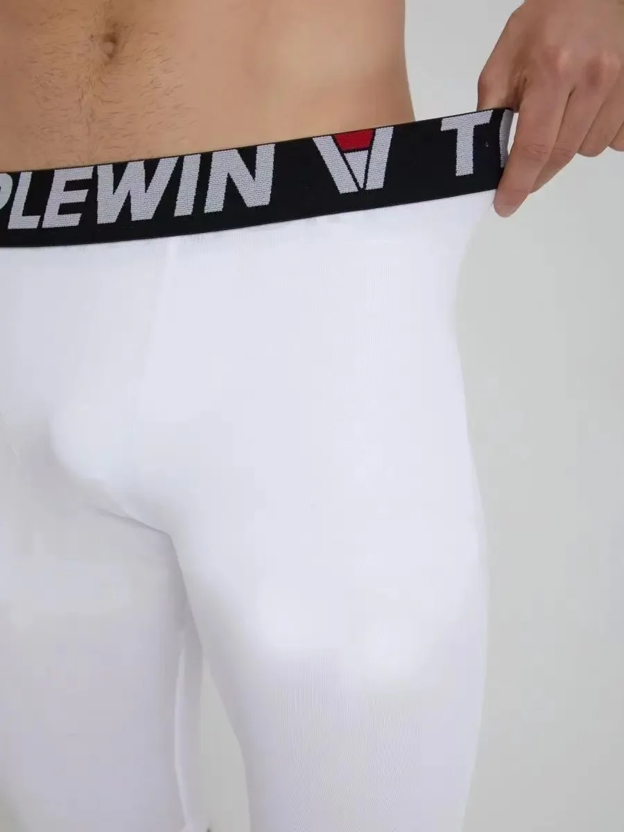 Men Running Tights GYM Marathon Short Pants Basketball Football Soccer Fitness Exercise Hiking Jogging Sport Fifth Leggings J29