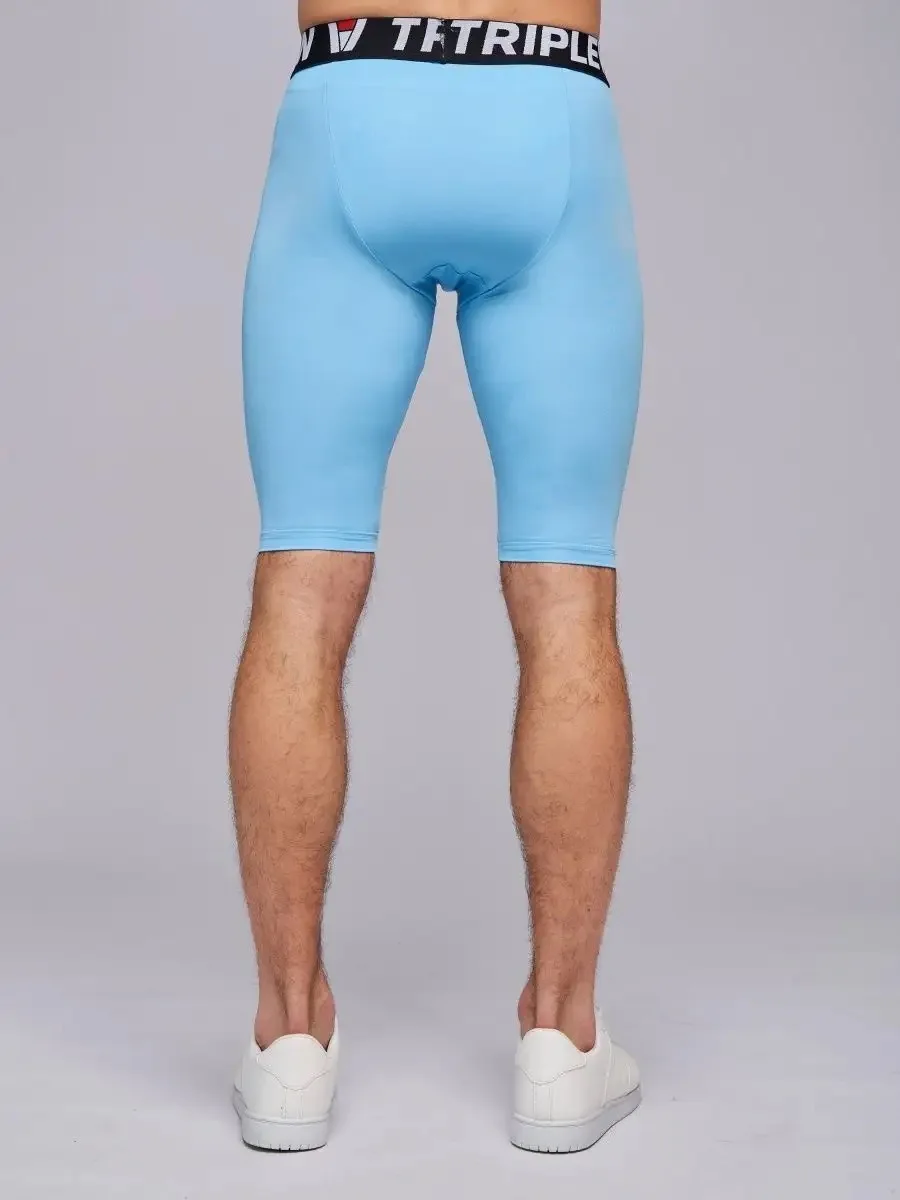 Men Running Tights GYM Marathon Short Pants Basketball Football Soccer Fitness Exercise Hiking Jogging Sport Fifth Leggings J29