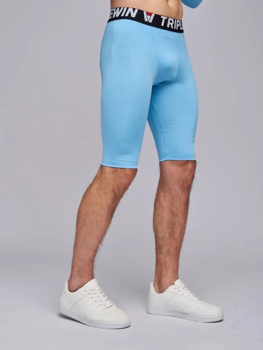 Men Running Tights GYM Marathon Short Pants Basketball Football Soccer Fitness Exercise Hiking Jogging Sport Fifth Leggings J29