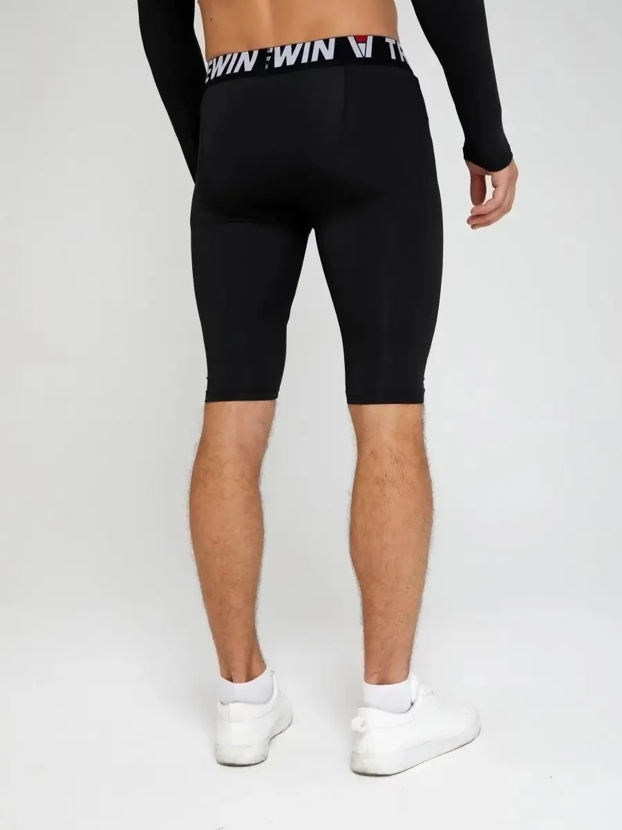 Men Running Tights GYM Marathon Short Pants Basketball Football Soccer Fitness Exercise Hiking Jogging Sport Fifth Leggings J29