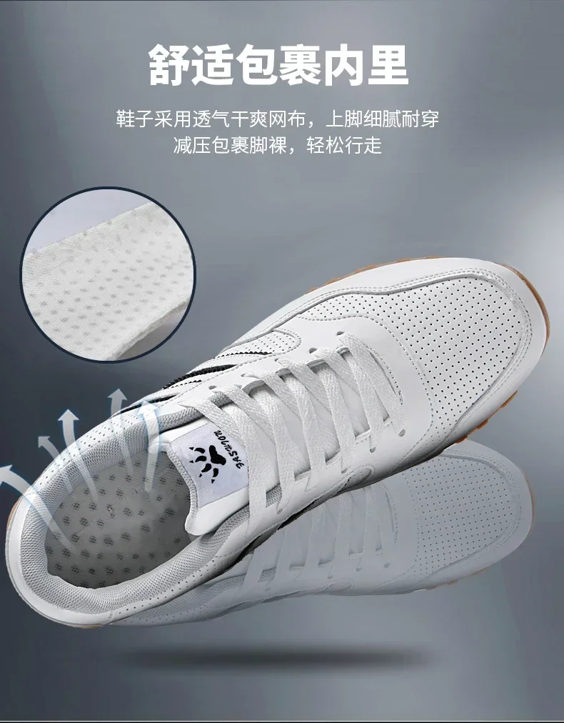 Autumn Sports Shoes Men's Flat Running White Durable Classic Casual Shoes Low Cut Trendy Fashionable Hiking and Walking Shoes