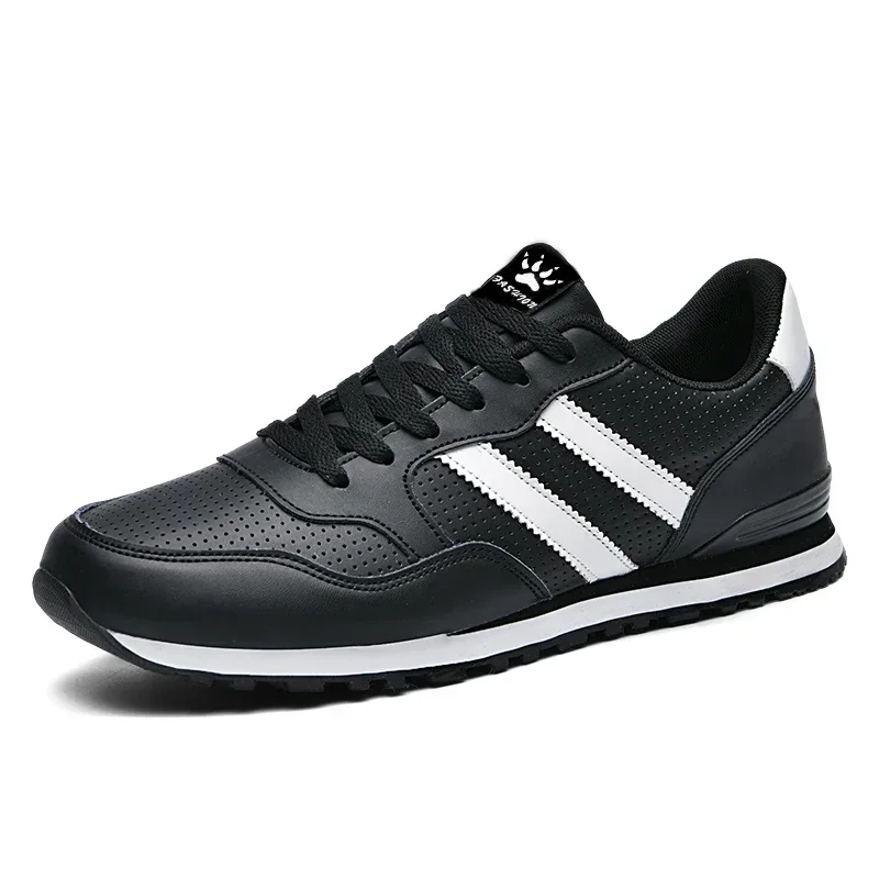 Autumn Sports Shoes Men's Flat Running White Durable Classic Casual Shoes Low Cut Trendy Fashionable Hiking and Walking Shoes