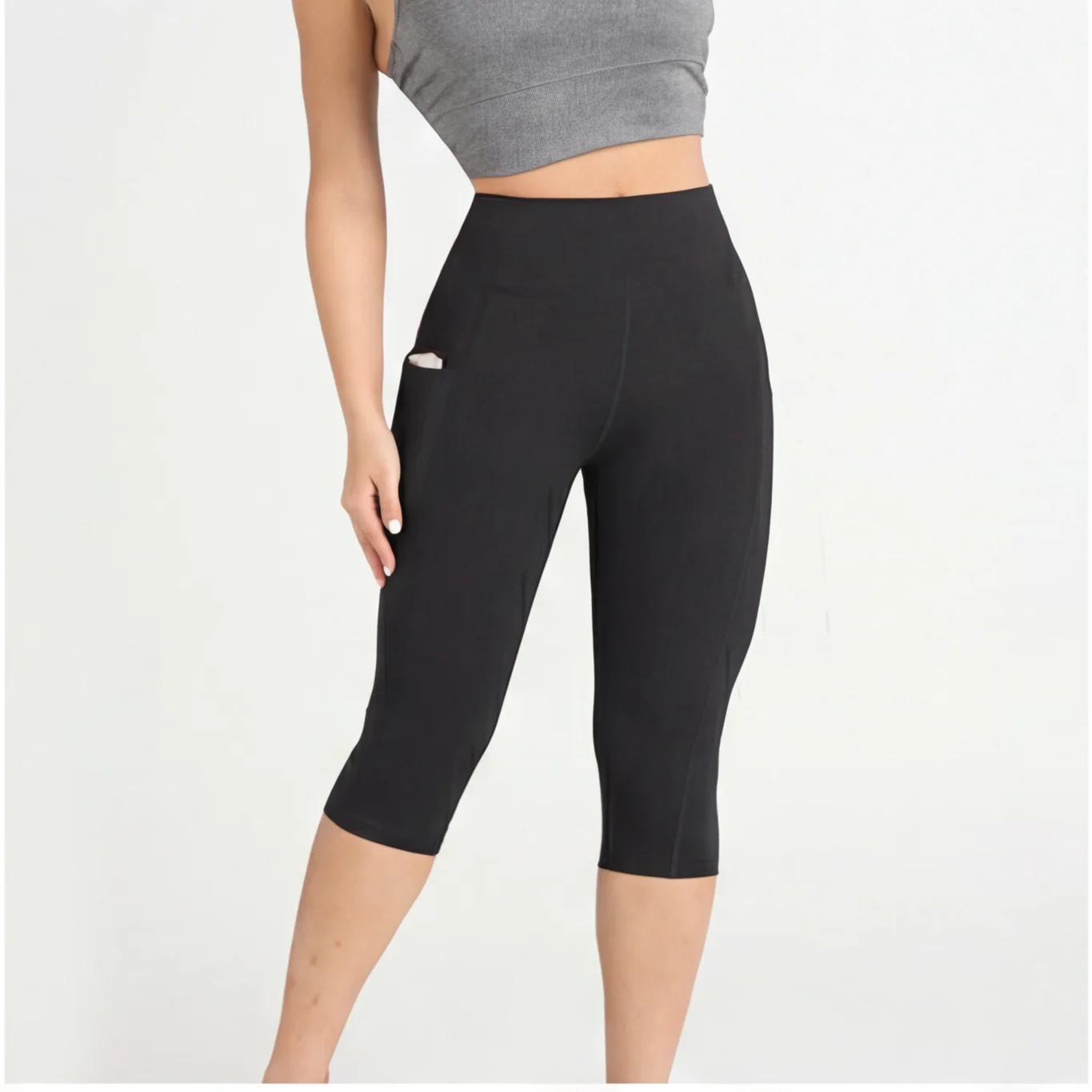 Women High Waisted Capri Leggings with Pockets Tummy Control Yoga Pockets for Women Yoga Pants Workout Capri Pants Leggings