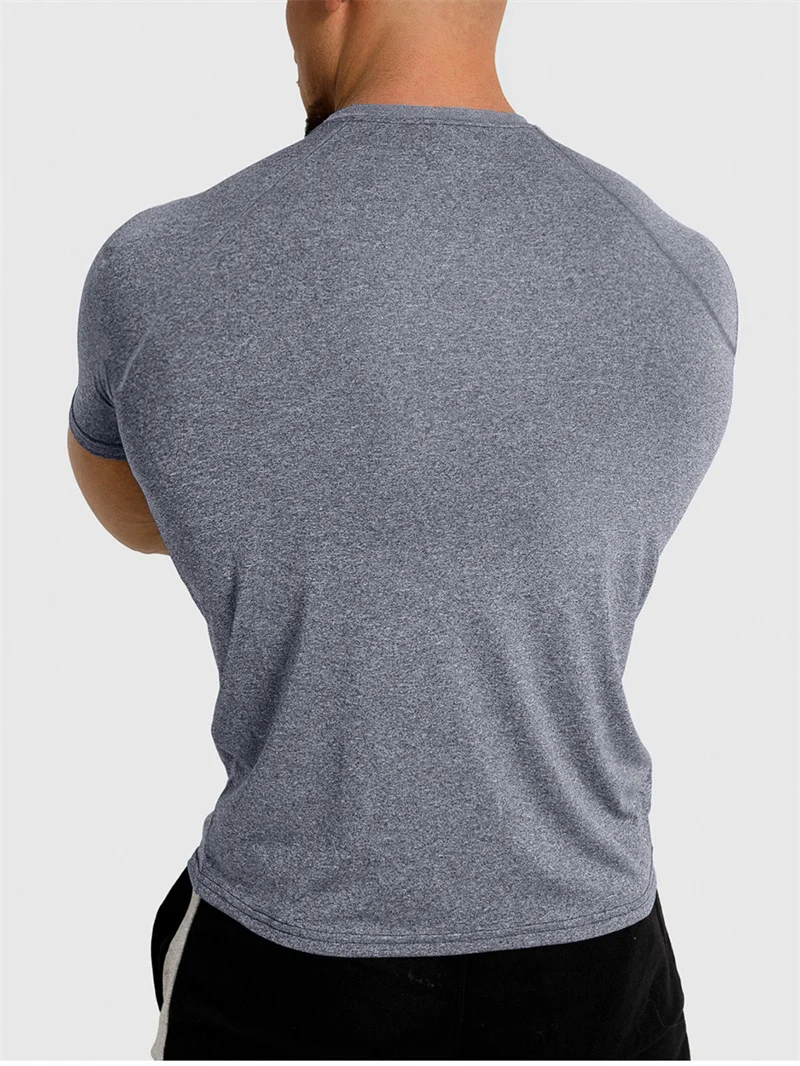 2025 New Tight Sports T-Shirt Quick Drying Fitness Sportswear Short Sleeve Tops Running Training Summer Jogging Gym T-Shirts Men