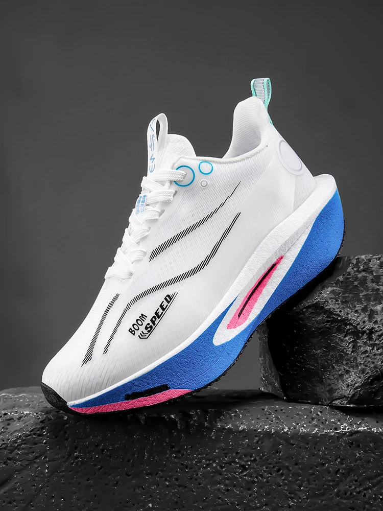 Men's Running Shoes Carbon Plate Professional Running Shoes Breathable Non-slip Cushioning Women's Casual Running Sports Shoes